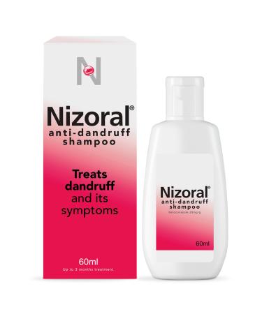 Nizoral Anti-dandruff Shampoo Treats and Prevents Dandruff Suitable for Dry Flaky and Itchy Scalp Contains Ketoconazole - 60ml