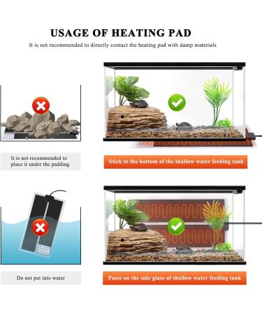 MUALROUS 2Pcs Reptile Heating Mat Reptile Heating Pad Reptile Vivarium Heat Mats with Temperature Control for Reptiles Tortoise Snakes Lizard Gecko Hermit Crab Turtle Amphibians (7W+14W) - Buy Online on GoSupps.com