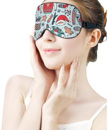 Ugly Christmas Sweater Party Sleep Mask | Adjustable Eye Cover for Sleeping | Blocks Light for Night Travel Nap | Men Women - Buy Online on GoSupps.com