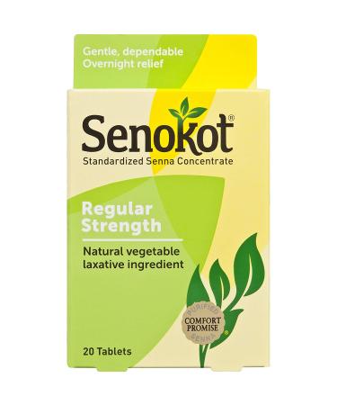 Senokot Natural Vegetable Laxative Ingredient Tablets 20 Count