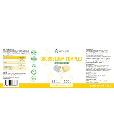 Lut ine & Z axanthine 300 mg 90 G lules V ganes | Extrait de Fleur de Souci avec Vitamines A C & Zinc | Vitamines Naturelles pour la Sant des Yeux | Test en Laboratoire & Certifi GMP - Buy Online on GoSupps.com