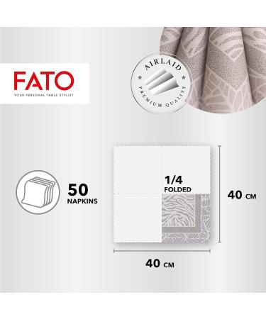 Buy FATO Airlaid Jungle Dust Napkins - 50 Pack 40x40 cm | Textile Effect Eco-Friendly Table Decor - Buy Online on GoSupps.com