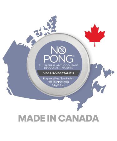 No Pong Fragrance Free Vegan Deodorant - All-Natural Paraben-Free Aluminum-Free Plastic-Free Anti-Odourant for Men & Women - Shop Internationally - Buy Online on GoSupps.com