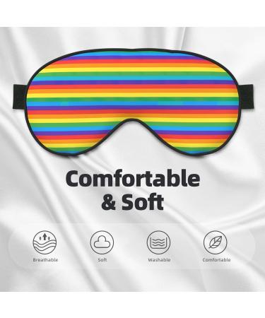 Rainbow Pattern Unisex Sleeping Eye Mask | Soft Light-Blocking Comfort - Shop Now - Buy Online on GoSupps.com