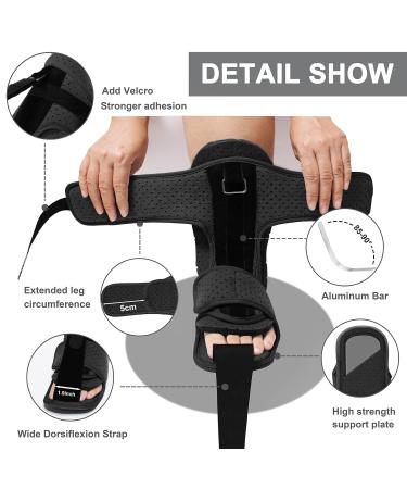 CHONGNI Plantar Fasciitis Night Splints - Adjustable Breathable Support for Plantar Fasciitis Relief and Achilles Tendonitis - Men Women (Black) - Buy Online on GoSupps.com