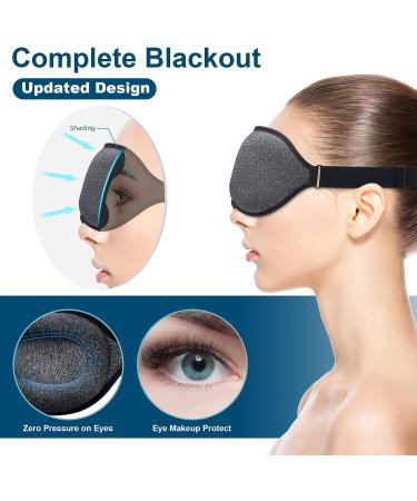 Premium 100% Light Blocking Sleep Mask for Women and Men - Luxury 3D Contoured Night Blindfold in Gray - Ideal for Side Sleepers - Breathable & Soft Eye Cover for Sleeping, Travel, Nap - Buy Online on GoSupps.com