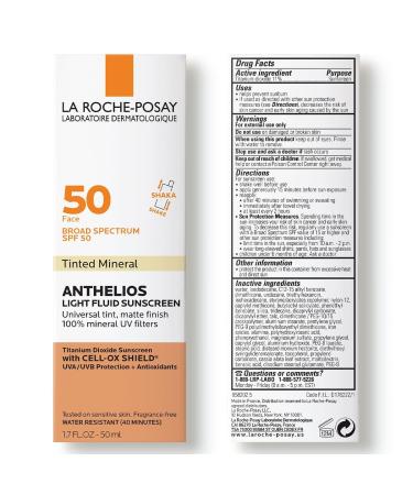 La Roche Posay Anthelios 50 Mineral Tinted Ultra Light Sunscreen Fluid 50ml/1.7oz (Pack of 2) - Buy Online on GoSupps.com