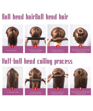3-Piece French Hair Bun Maker Style Hair Bun with Easy Snap Roll - Brown Coffee - Buy Online on GoSupps.com