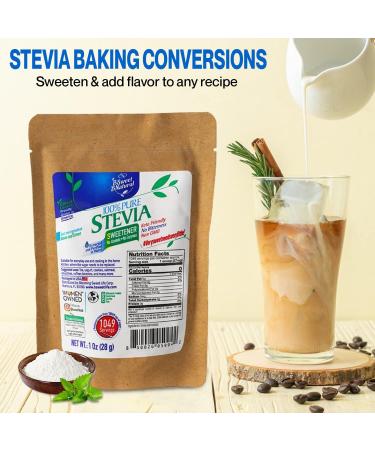 100% Pure Stevia Powder Extract Leaf 1 Oz - 1049 Servings | Zero Calorie & Keto Friendly - Buy Online on GoSupps.com