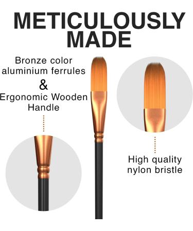 Artist Paint Brush Set - 12 Brushes for Kids & Adults - Canvas, Watercolor, Fabric - Ideal for Beginners & Professionals - Water, Oil, Acrylic Painting - Buy Online on GoSupps.com