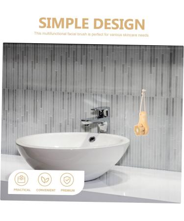 VINTORKY Facial Wash Brush with Wooden Handle Pore Cleansing Brush Face Sponges Face Exfoliator Skin Care Tools Scrubber Face Cleansing Brush Artificial Fiber Manual Washbasin - Buy Online on GoSupps.com