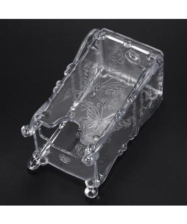 Lizusidtsy 2Pcs Makeup Cotton Pad Organizer Butterfly Fancy Storage Box for Nail Art Wipe Cotton Makeup Tools Transparent White - Buy Online on GoSupps.com