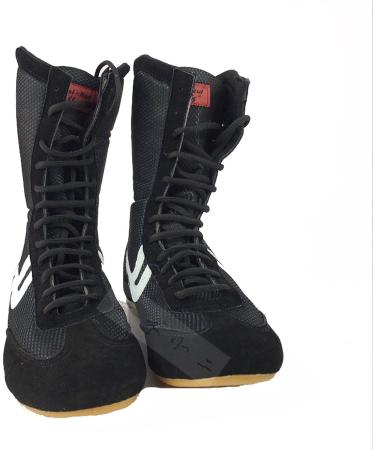 Day Key Wrestling Boots - Rubber Sole Combat Training Shoes for Men, Women, and Kids (Size 8.5) - Black - Buy Online on GoSupps.com