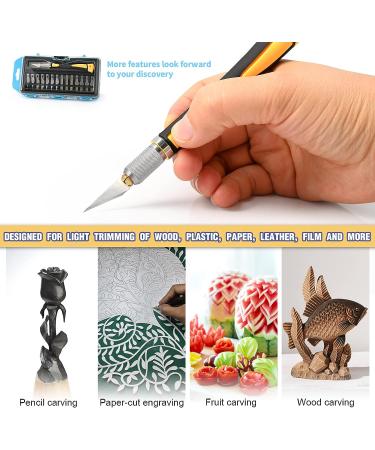 NEWISHTOOL Precision Hobby Knife Set for Architecture Modeling, Scrapbooking, Woodworking - Sharp Exacto Knife for Pumpkin Cutting and Fine Detail Work - Buy Online on GoSupps.com