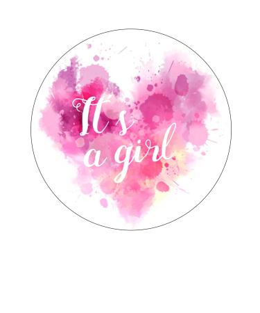 Orange Trading Dartmouth LTD A4 Edible Decor Icing Sheet It's A Girl Baby Shower Themed 7-8" Circle Cake Topper Decoration - Great for larger cakes