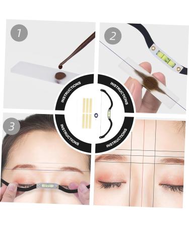 FOMIYES 2pcs Bow Eyebrow Ruler Makeup Stencil Eyebrow Stencil Positioning Stainless Steel Eyebrow Ruler Set - Buy Online on GoSupps.com