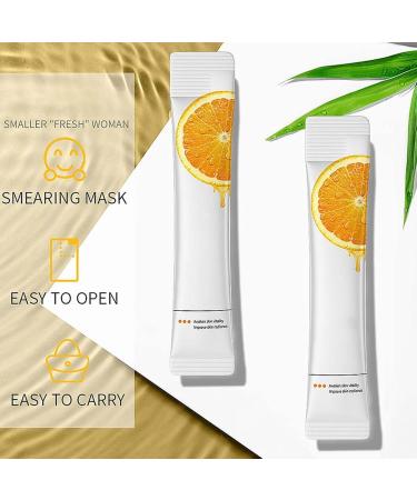 20 pieces vitamin C mask orange cleansing mask nourishing & moisturizing soft skin mask pore cleansing skin lightening reducing fine lines - Buy Online on GoSupps.com