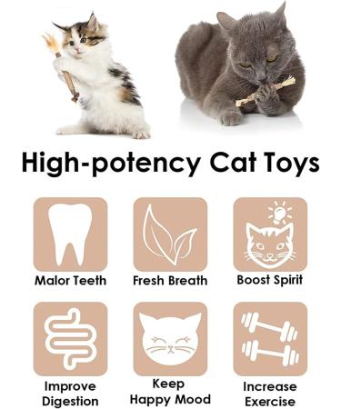 Kitten Teething Toys 6 Pcs Natural Silvervine Sticks Kitten Teething Toys Catnip Toys Chew Sticks Cat Teeth Cleaning Teeth Chew Toy for Indoor Cat Teeth Cleaning Kitten Teething and Stress Release - Buy Online on GoSupps.com