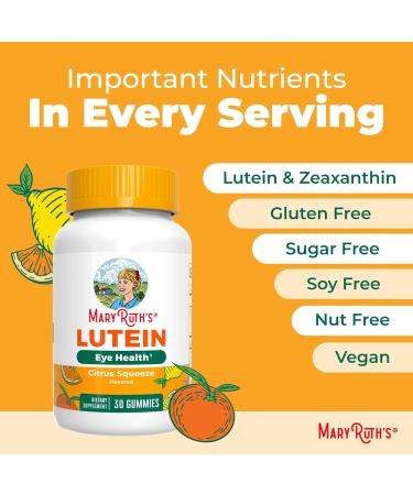 MaryRuth s Lutein Gummies with Zeaxanthin | Lutein & Zeaxanthin Supplement | Eye Health | Blue Light Filtering | Vision Support | Adult Eye Supplement for Visual Function | Non-GMO & Vegan | 60 Count - Buy Online on GoSupps.com
