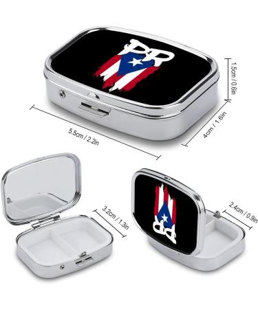 Puerto Rico Flag Pill Box | Cute Boricua Travel Organizer | Pill Case for Pocket & Purse - Buy Online on GoSupps.com