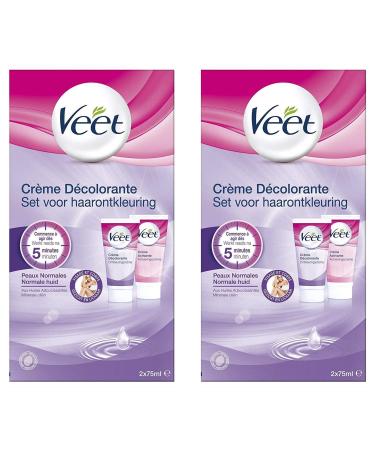 VEET Bleaching Cream for Face and Body 2 x 75 ml Bottles Pack of 2
