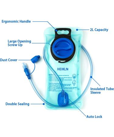2L Leak Proof Hydration Bladder 2PC Set - BPA Free, Easy Clean Water Reservoir for Bicycling, Hiking, Camping - Military Grade Hydration Pack Replacement - Buy Online on GoSupps.com