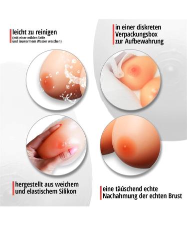 ALKANI Silicone Breast Inserts - Clear Breast Pads for Mastectomy Bikini Weddings & Dresses | Natural Color Size HH - Buy Online on GoSupps.com