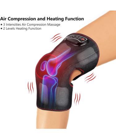 QUINEAR Heated Knee Massager Brace for Arthritis Pain Relief - 3 Modes & Intensities - Buy Online on GoSupps.com