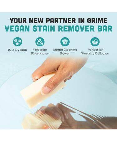 Kind Laundry Vegan Stain Remover Bar | Travel-Friendly Natural Laundry Solution | Gluten & Cruelty-Free Stain Remover for Clothes & Baby | 90g - Buy Online on GoSupps.com