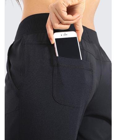 CRZ YOGA Women's Lightweight Joggers 27.5 - Outdoor Running Pants, Large Black - Buy Online on GoSupps.com