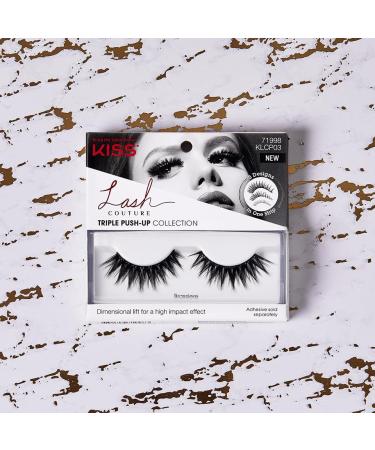 KISS Lash Couture Triple Push Up Collection | 3D Volume False Eyelashes | Cruelty-Free & Reusable | Ideal for Contact Lens Wearers | Style Brassiere - Buy Online on GoSupps.com