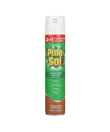 Pine-Sol Furniture, Polish 4in1 Cleaning Action Wood Polish Spray Wood Polish Spray for Your Cleans Conditions Protects and Shines Ounces Original Pine Scent, Yellow, Lemon, 12.7 Fl Oz Pine 12.7 Ounce (Pack of 1)
