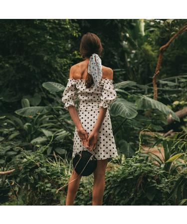 NAIHOD 10Pcs Floral Chiffon Hair Scarf Scrunchies - Women & Girls Elastic Hair Ties with Bowknot - Buy Online on GoSupps.com