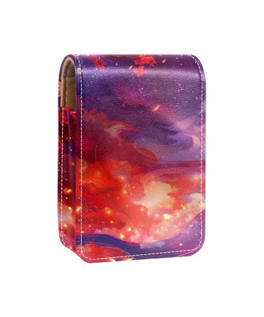 Travel Lipstick Organizer Case Lipstick Case Portable Makeup Bag With Mirror Colorful Gradient Texture L271m9plgs
