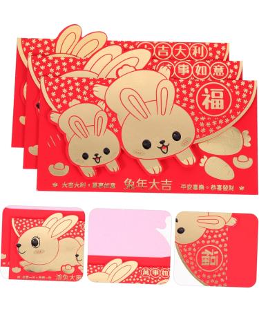ABOOFAN 36 Pcs Year of The Rabbit Lucky Packet Bunny Hong Bao 2023 New Year Envelopes Lunar Hong Bao 2023 Year Red Packet Money Gift Cartoon Red Packets Design Paper Chinese Style - Buy Online on GoSupps.com