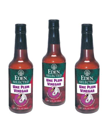Eden Ume Plum Vinegar, Traditionally Made in Japan, No Chemical Additives, 10 oz Amber Glass Bottle (3-Pack) - Buy Online on GoSupps.com