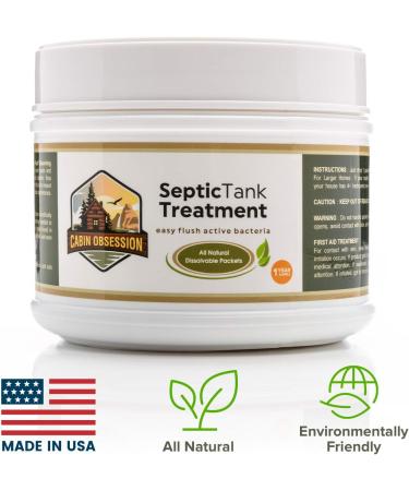 1 Year Supply Septic Tank Treatment - 12 Easy Flush Live Bacteria Packets - Prevent Sewage Backups - USA Made - Buy Online on GoSupps.com