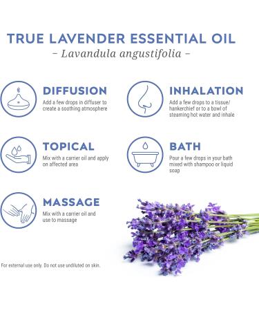 Buy Bleu Lavande Premium True Lavender Essential Oil - 100% Pure Therapeutic Grade Vegan & Cruelty-Free - Aromatherapy 0.5 fl oz - International Shipping Available - Buy Online on GoSupps.com
