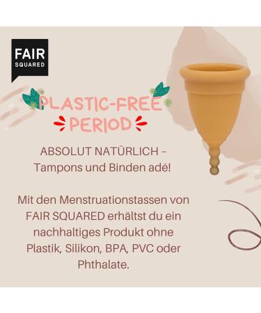 Buy Fair Squared Size M Period Cup - Vegan Natural Rubber Menstrual Cup (1 Pack) - Eco-Friendly & Fair Trade - Buy Online on GoSupps.com