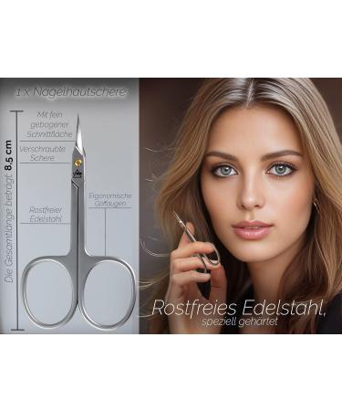 Professional Nail Scissors Set - Extra Fine & Sharp Stainless Steel Manicure Clippers for Men & Women - Rust-Free Curved Cut Design - Buy Online on GoSupps.com