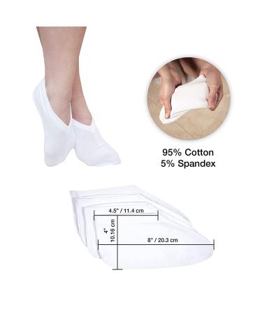 Eurow Moisturizing Therapy Socks - Cotton/Spandex Blend, White (2 Pairs) - Buy Online on GoSupps.com