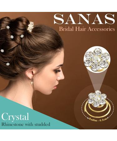 Sanas Spiral Hair Pins 24 Pc Hair Accessories For Women Wedding Hair Accessories For Women Hair Decoration Accessories For Women Party Accessories Spring Flowers 24 Pc (Spring) - Buy Online on GoSupps.com