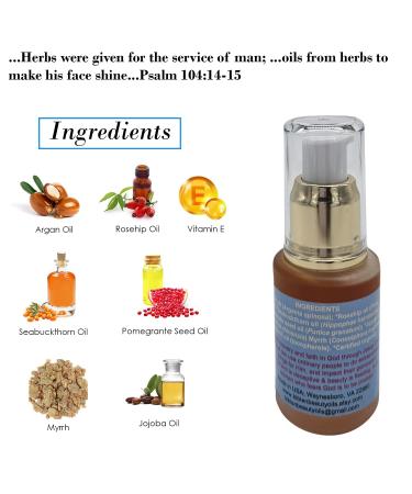 Queen Esther Myrrh Beauty Face Oil | Radiant Skin with Myrrh Rosehip Argan Seabuckthorn & Pomegranate Seed - 1.0 Fl Oz - Buy Online on GoSupps.com