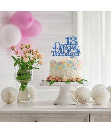 Tenhaisi Navy Blue 13 Official Teenager Cake Topper for Happy 13th Birthday Cake Topper Glitter Teens 13th Birthday Cake Decoration - 13 Years Old Birthday Anniversary Party Supplies - Buy Online on GoSupps.com