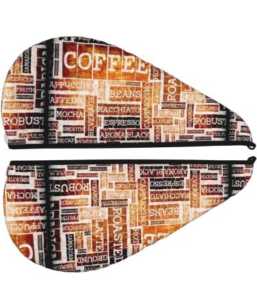 Hair Towel Wrap | Quick Drying Turban with Button | Vintage Coffee Design | Best Hair Drying Towel for Effortless Styling - Buy Online on GoSupps.com