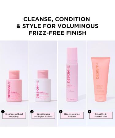 DESIGNME Dream Mane Volume Kit | Holiday Gift| Volumizing Shampoo & Conditioner Hair Mousse & Styling Cream | Boosts Volume Body & Fullness Smooths Frizz & Heat Protection | Color Safe - Buy Online on GoSupps.com