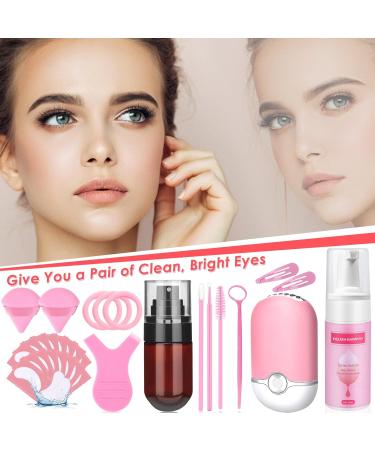 Lash Shampoo for Extensions - Gentle Mousse Cleanser & Cleaning Kit with Brush & Makeup Bag for Salon & Home - Deep Clean for Perfect Lash Care - Buy Online on GoSupps.com