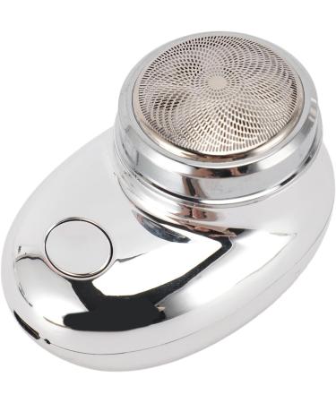 Haofy Portable Electric Beard Clipper - Powerful Trimming Tool with Stainless Steel Cutter Head for Travel | Electroplate Silver - Buy Online on GoSupps.com