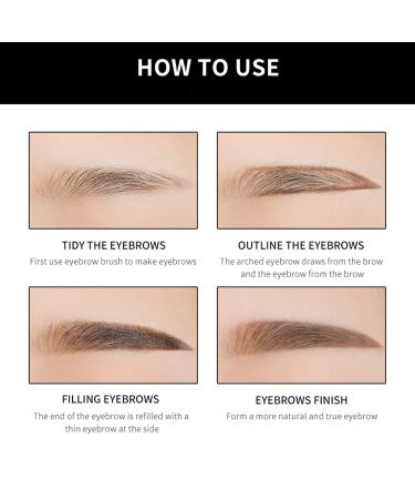 ETEDES Waterproof Semi-Permanent Eyebrow Gel - 24-Hour Long-Lasting, Natural, Smudge-Proof, Sweat Resistant Tinted Liquid Brow Makeup (BLACK) - Buy Online on GoSupps.com