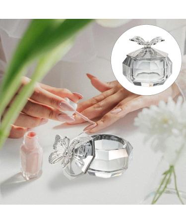 TOVINANNA Glass Nail Dappen Cup with Butterfly Lid Glass Nail Cup Nail Art Glass Dappen Dish Liquid Powder Crystal Cup for Mixing Liquid Powder Nail Art Manicure Tools - Buy Online on GoSupps.com
